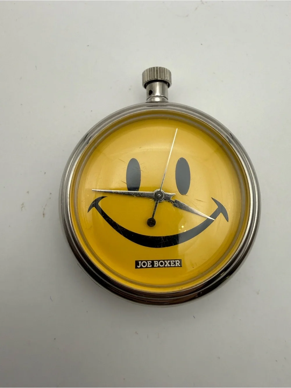 Vintage 1995 Joe Boxer Timex Smiley Face Quartz Pocket Watch (NO CLIP) 90s Y2K